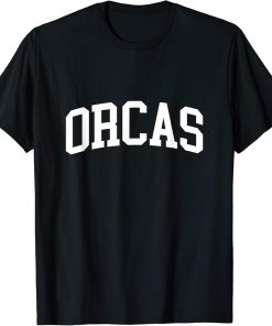 Orcas Vintage Retro College Arch Style Funny T-Shirt