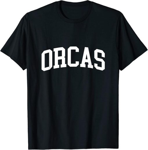 Orcas Vintage Retro College Arch Style Funny T-Shirt