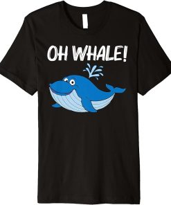 Funny Whale Art For Men Women Orca Narwhal Blue Whales Premium T-Shirt