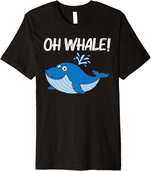 Funny Whale Art For Men Women Orca Narwhal Blue Whales Premium T-Shirt