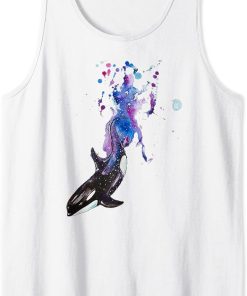 Orca Motif T-Shirt Whale Orka Blue Whale Humpback Whale Sea Animal Tank Top