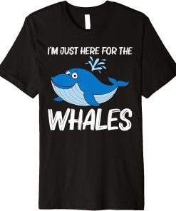 Funny Whale Art For Men Women Orca Narwhal Blue Whales Premium T-Shirt