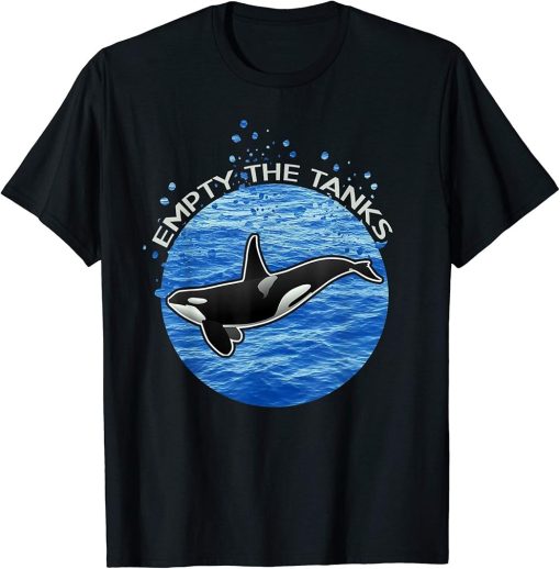 Empty The Tanks Killer Whale Orca Maritime Preservation T-Shirt