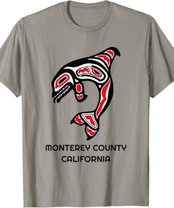 Monterey County California Native American Orca Killer Whale T-Shirt