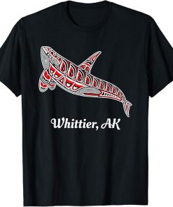 Native American Whittier, Alaska Upward Orca Killer Whale T-Shirt