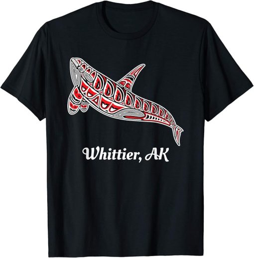 Native American Whittier, Alaska Upward Orca Killer Whale T-Shirt