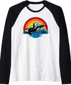 Orca Love Ocean killer whale animal Birthday Gifts Raglan Baseball Tee