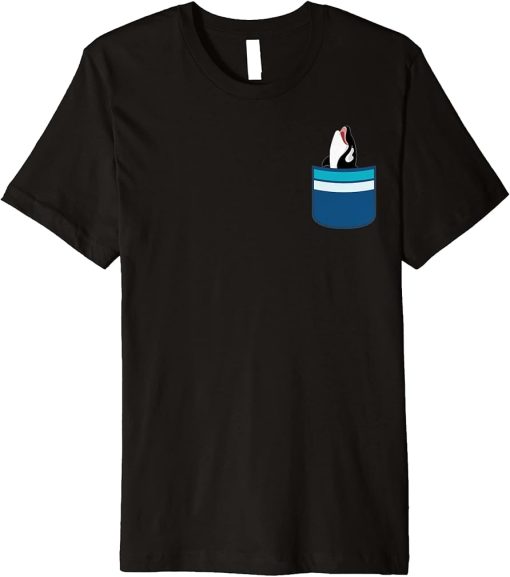 Ocean Animal Lover Killer Whale Pocket Orca Premium T-Shirt